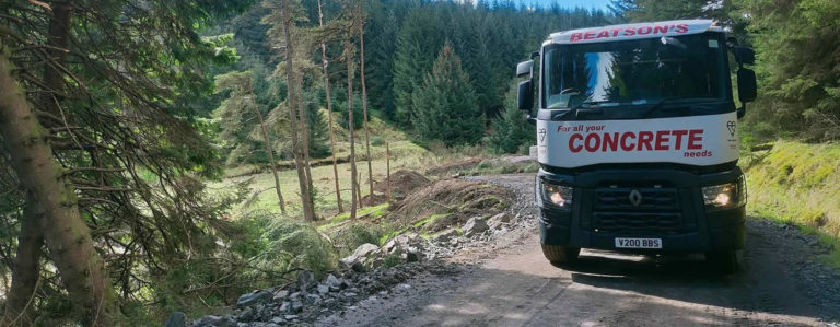 Concrete delivery in rural Scotland